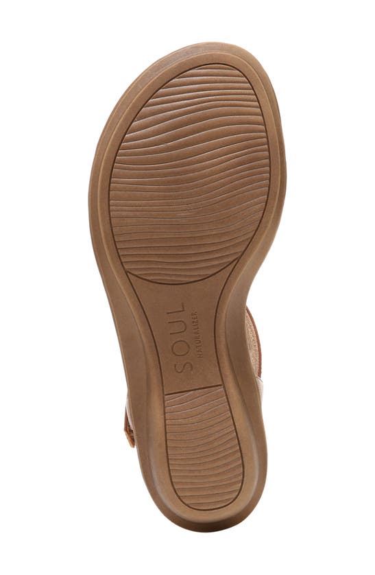 Natural Soul Solo Ankle Strap Sandal In Toffee Brown Synthetic