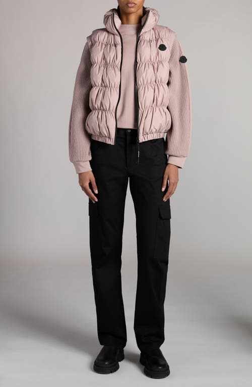 Shop Moncler Apriate Down Puffer Vest In Mauve Fanee