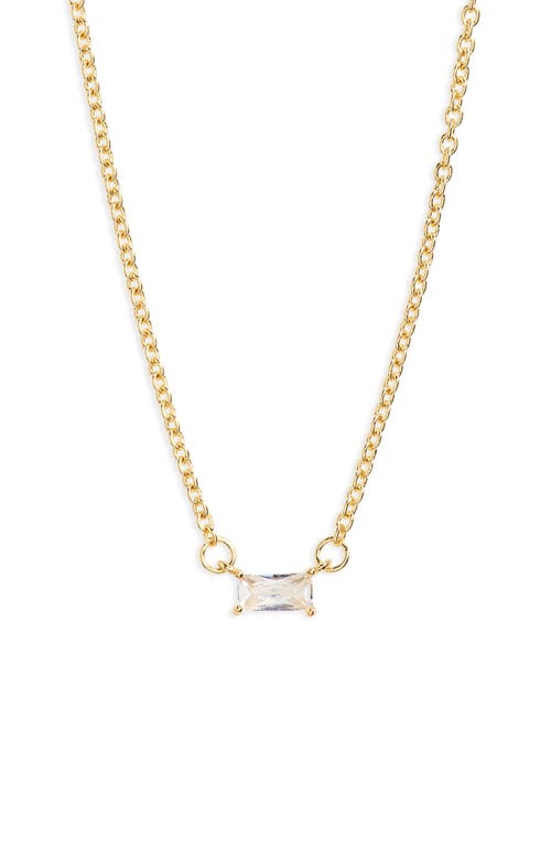 Cubic Zirconia Pendant Necklace in 14K Gold Dipped