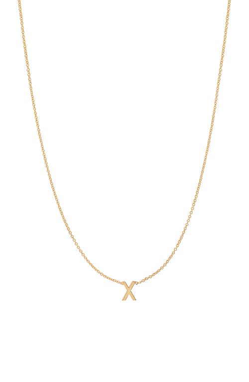 Initial Pendant Necklace in 14K Yellow Gold-X