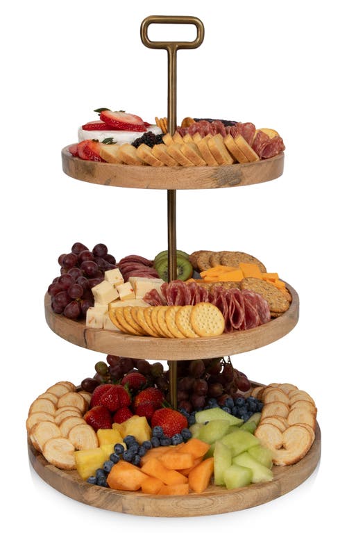 Picnic Time Tapas Serving Tray In Brown