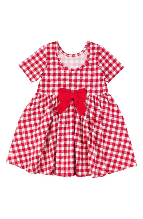 Shop Rufflebutts Gingham Cotton Dress In Red Gingham