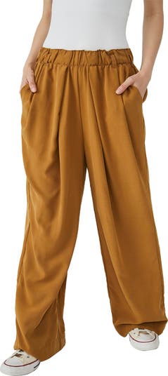 Free People Nothin' to Say Pleated Wide Leg Pants