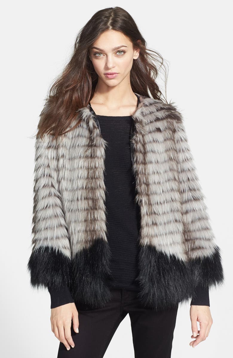 bebe Mixed Faux Fur Jacket (Online Only) | Nordstrom