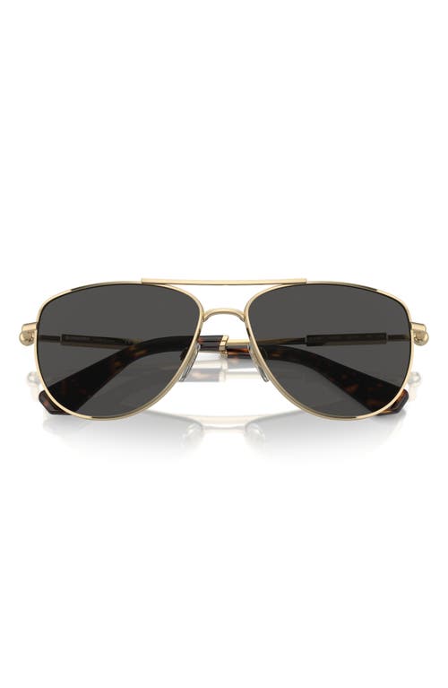 Shop Burberry 60mm Pilot Sunglasses In Light Gold