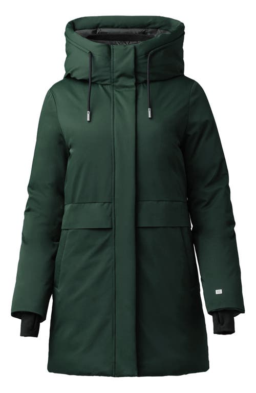 Shop Soia & Kyo Roxann 750 Fill Power Down Hooded Jacket In Evergreen