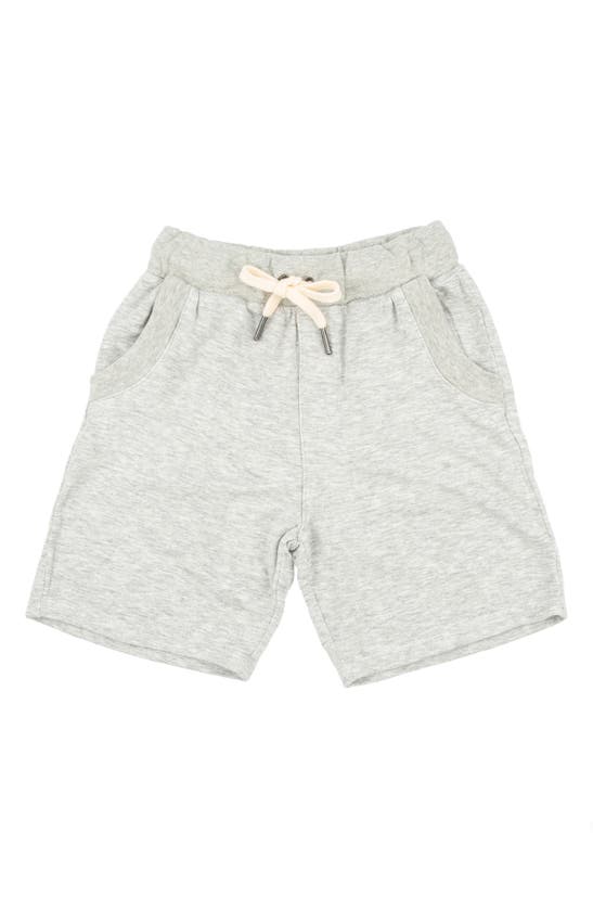 Shop Miki Miette Kids' Rusty French Terry Shorts In Moon Grey