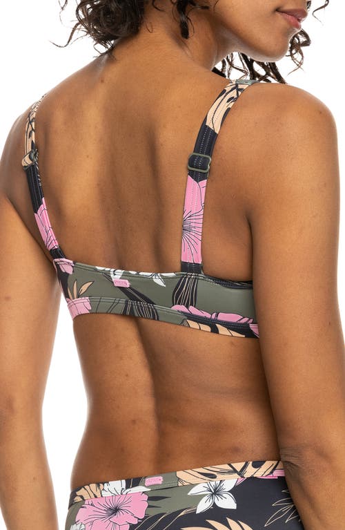 Roxy Pro The Tilt Shift Bikini Top In Anthracite