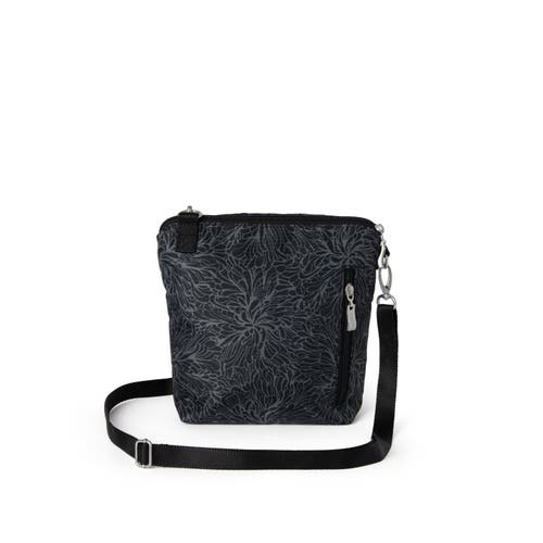Baggallini Modern Pocket Adjustable Strap Crossbody Bag In Midnight Blossom