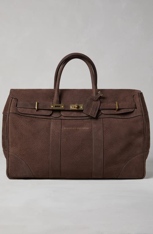 Shop Brunello Cucinelli Country Bag In Brown