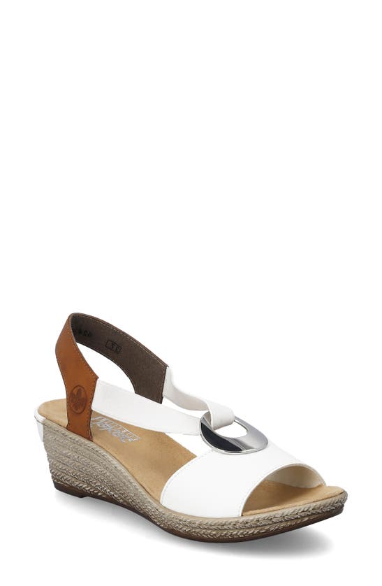 Shop Rieker Fanni H6 Sandal In Weiss Cayenne