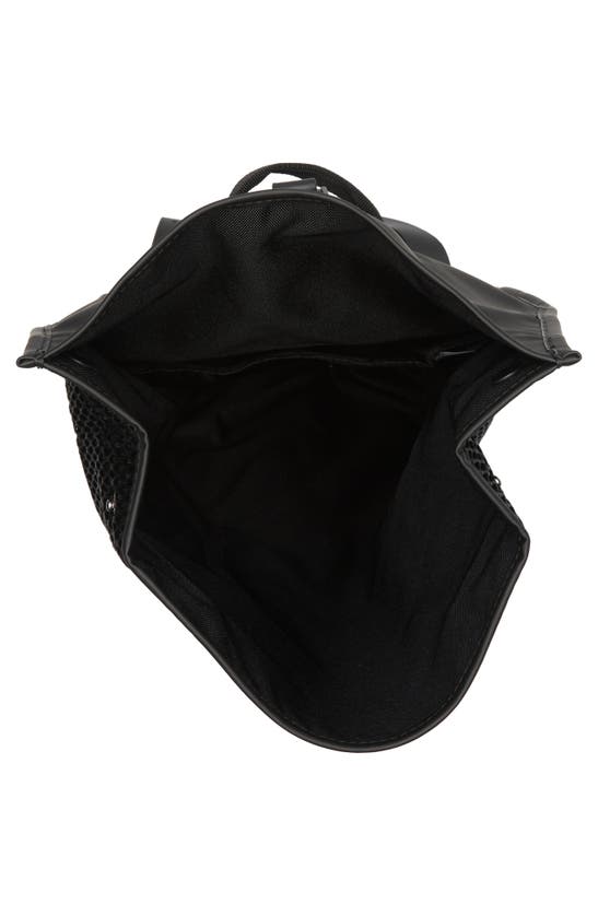 Shop Rains Rolltop Rucksack Mini Mesh Waterproof Backpack In Black