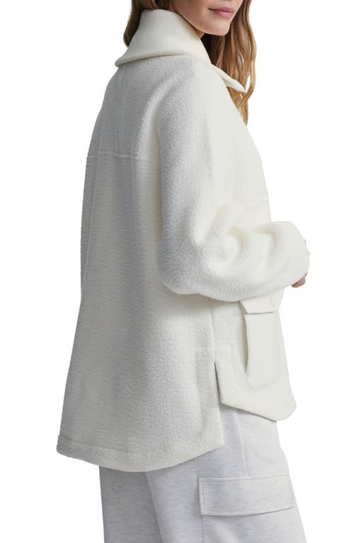 Shop Varley Eleanor High Pile Fleece Jacket In Egret