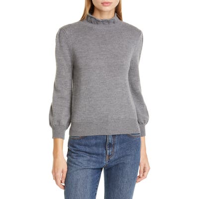 Co Essentials High Collar Wool Sweater, Grey