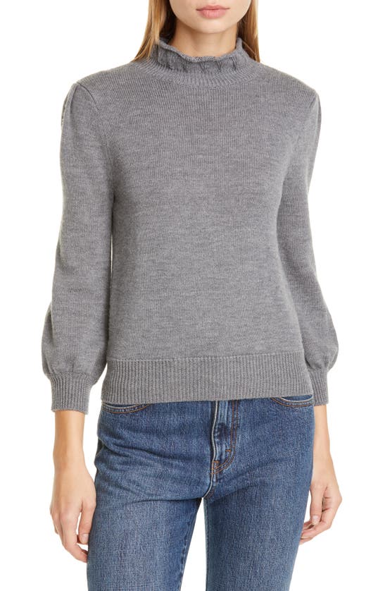 Co Essentials High Llar Wool Sweater In Gray