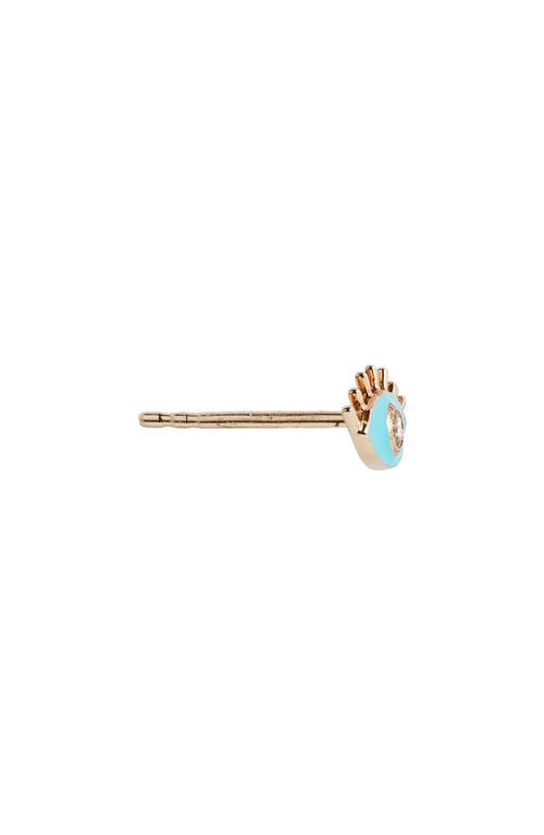Anzie X Mel Soldera Evil Eye Stud Earrings In Blue/gold