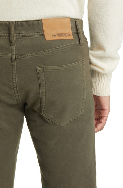 The Normal Brand Terry Five-pocket Tailored Fit Pants In Dusty Olive