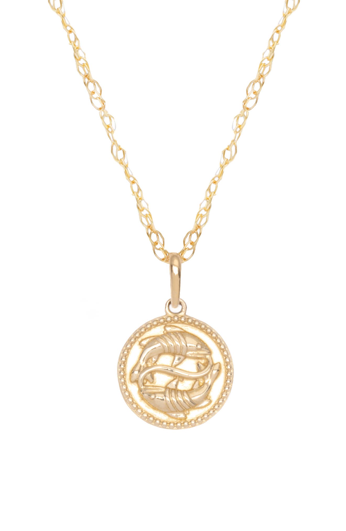 real gold pisces necklace