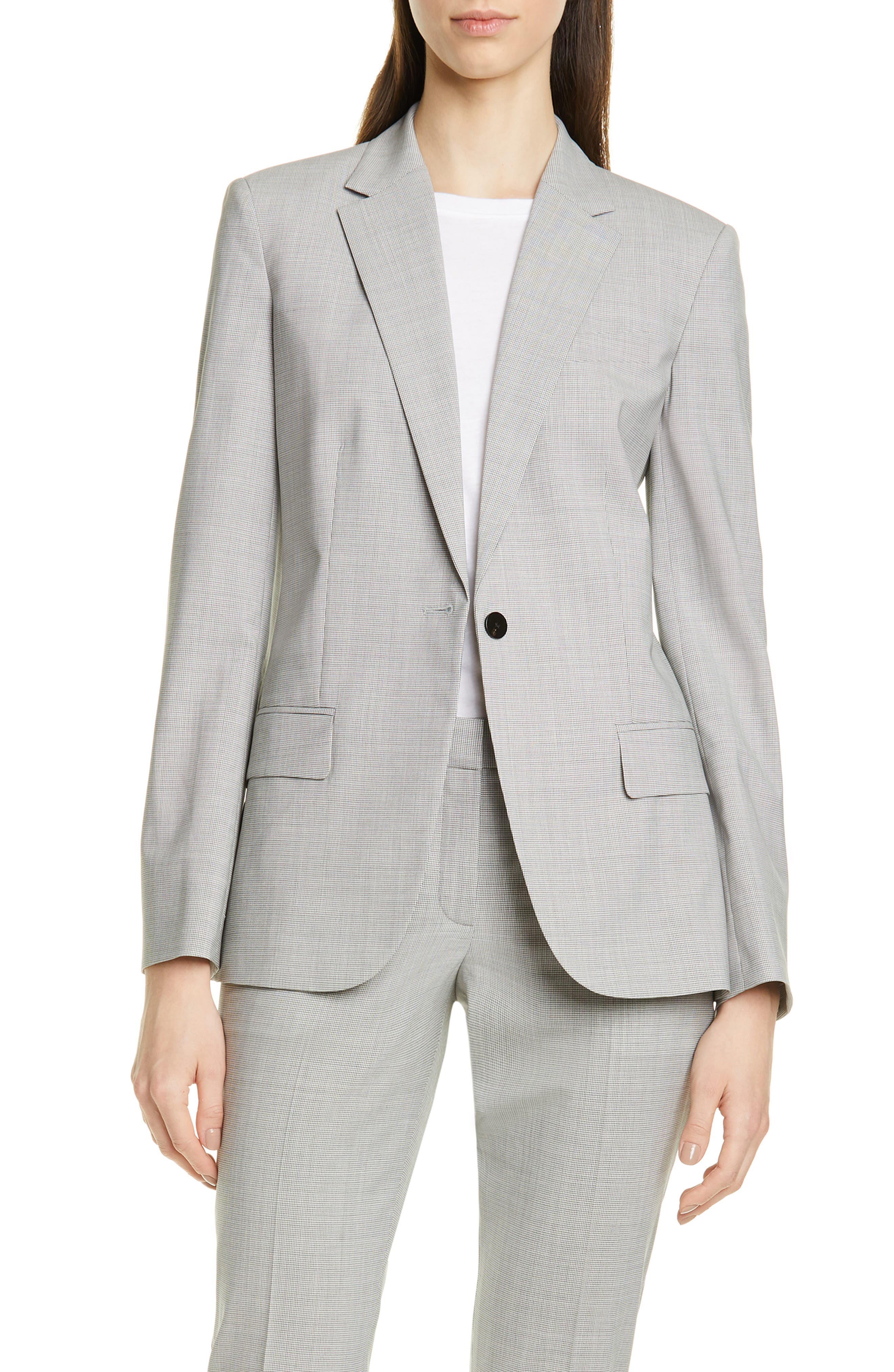 theory gray blazer