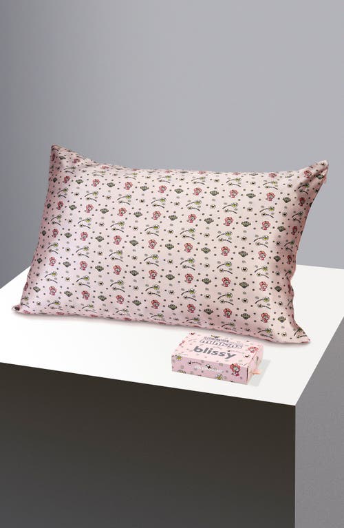 Blissy Kids' Mulberry Silk Pillowcase In Minions - Pink Bello Daisy