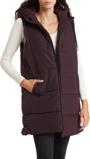 Sebby Women's Long Puffer Vest
