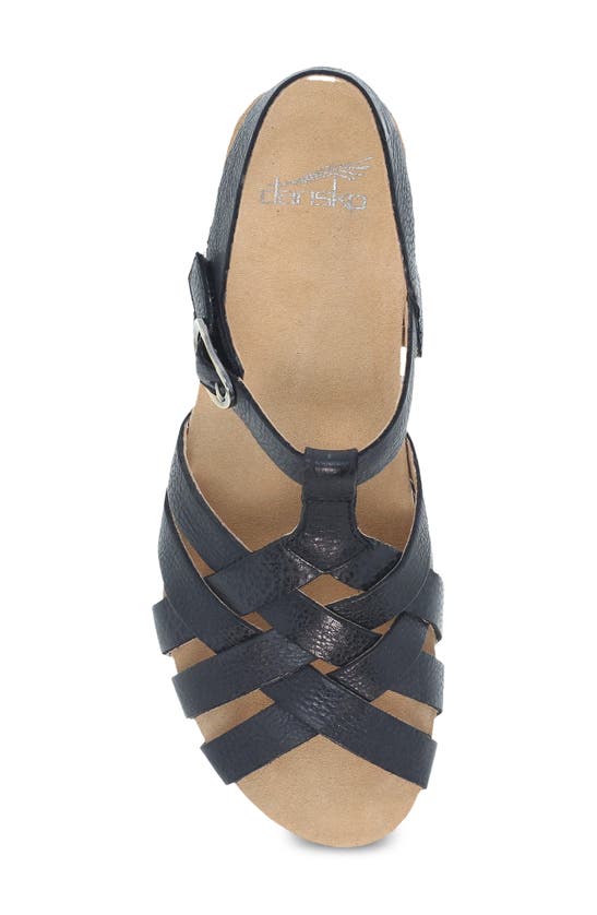 Shop Dansko Tinley Wedge Sandal In Black