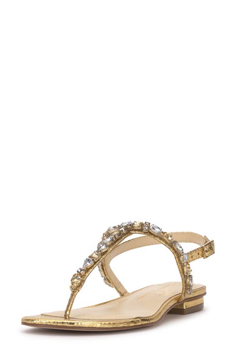 Gold flat sales sandals nordstrom