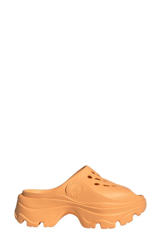 Shop Adidas By Stella Mccartney Platform Clog In Hazy Orange/ Orange/orange