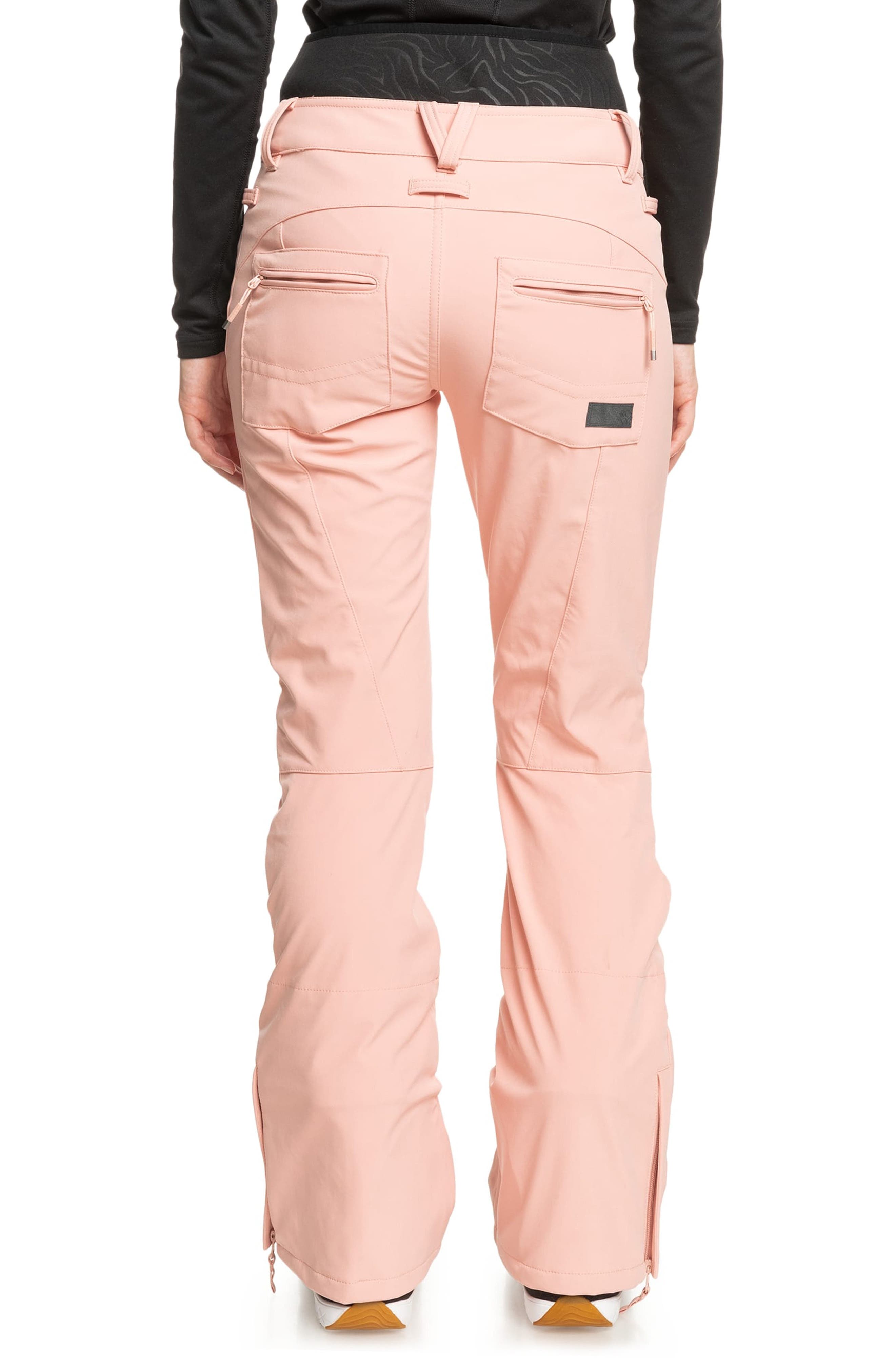 Roxy Womens Rising High Technical Snow Pants - Dusty Rose