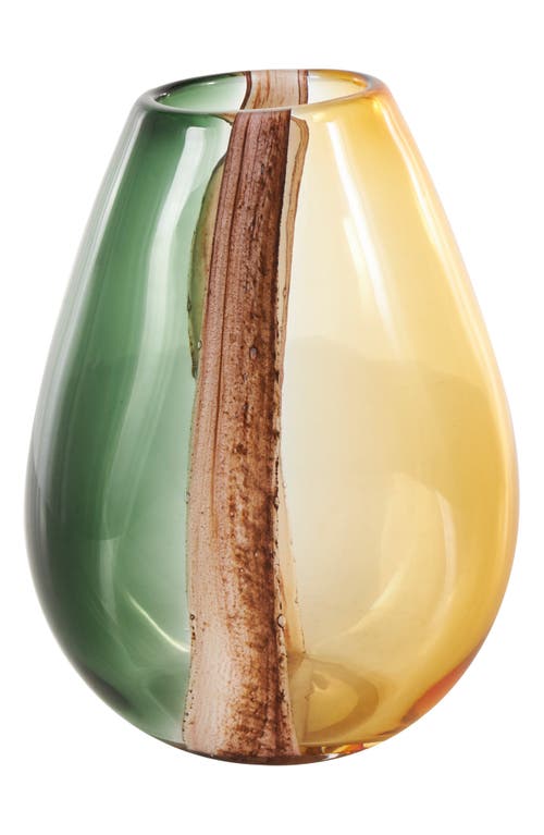 Vivian Lune Home Tricolor Glass Vase In Multi Colored