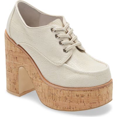 Jeffrey Campbell Platform Oxford Pump, Ivory