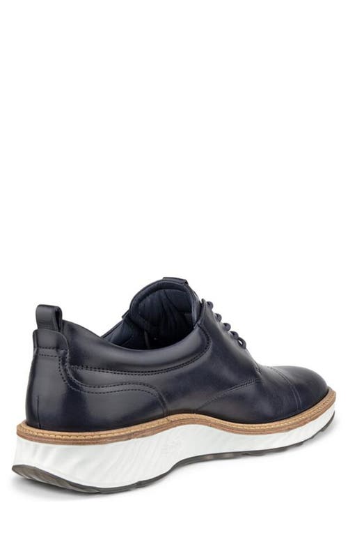 Ecco St.1 Hybrid Cap Toe Derby In Marine