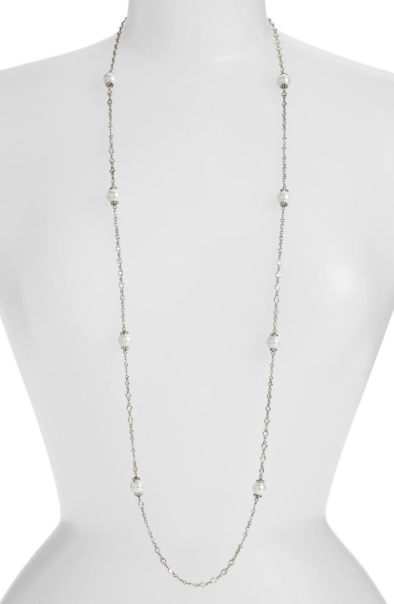 Judith Jack 'Providence' Faux Pearl Long Station Necklace | Nordstrom