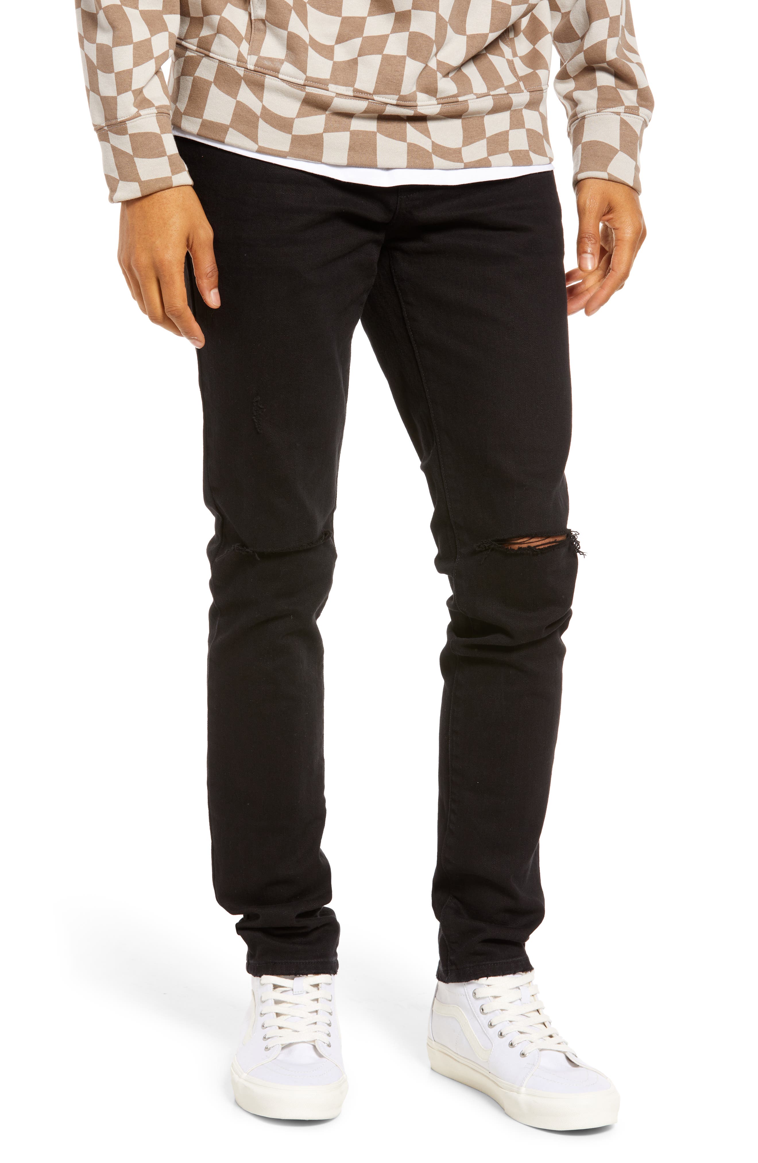 PacSun Men's Stacked Skinny Jeans in Black