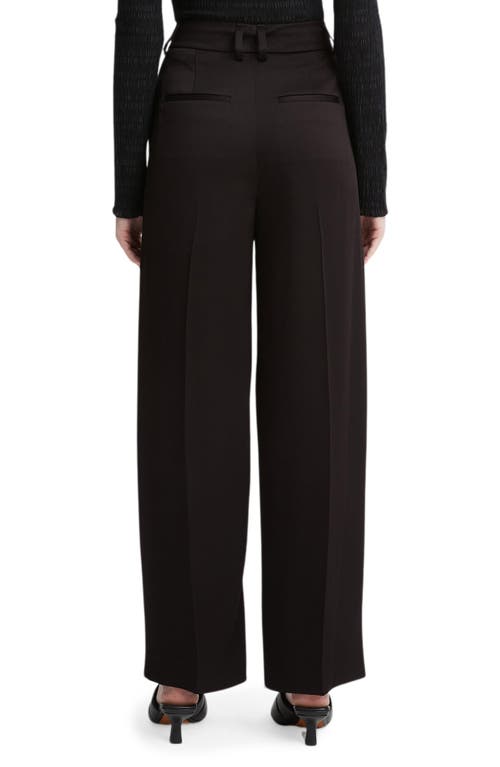 Shop Vince Wide Leg Satin Pants In Black