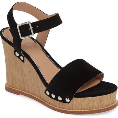 Linea Paolo Ellis High Wedge Sandal- Black