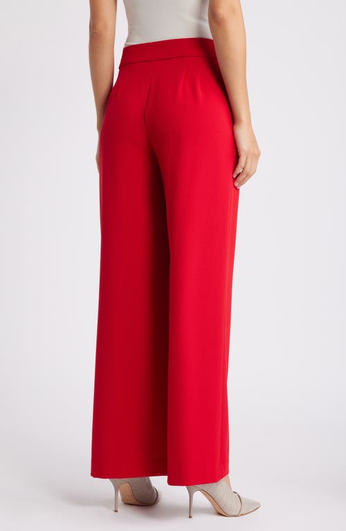 Shop Tahari Asl Wide Leg Pants In Lipstick