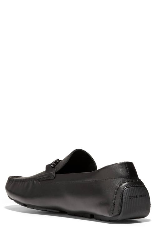 Shop Cole Haan Grand Laser Bit Driving Loafer In Black/black