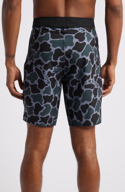 Shop Florence F1 Pro Hawaii Camo Water Repellent Board Shorts In Dark Emerald