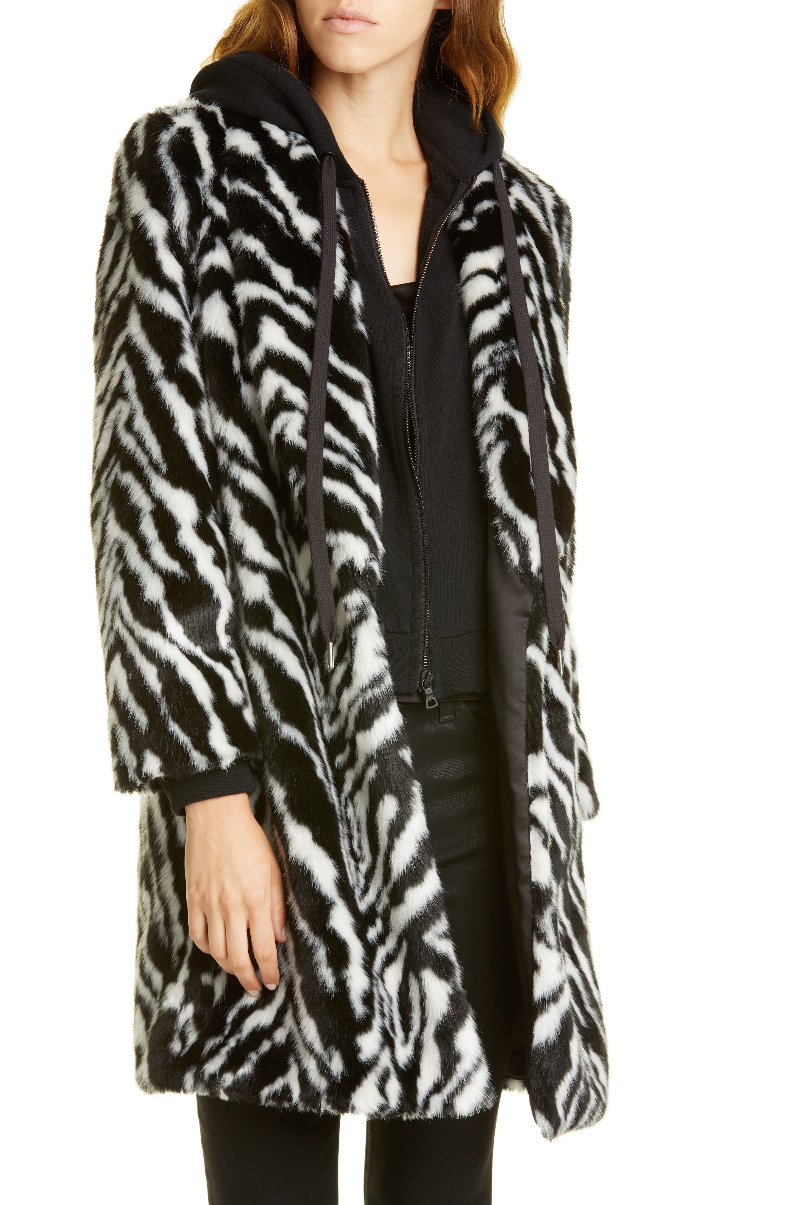 alice olivia faux fur jacket