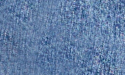 Wash Lab Denim Mia Crossover Waist Raw Hem Midi Denim Skirt In Mia Blue