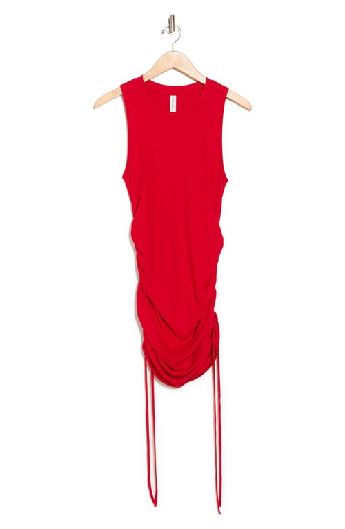 Wishlist Side Ruched Tank Minidress In Red
