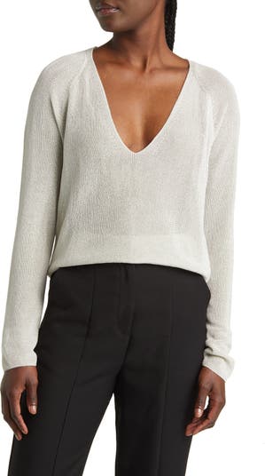 MANGO Kling Jersey V-Neck Sweater | Nordstrom