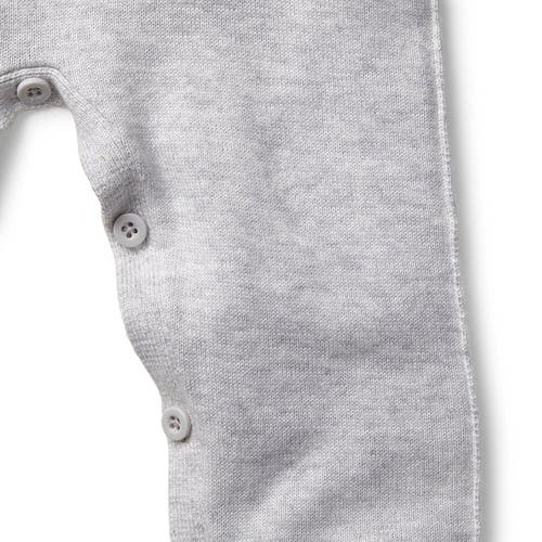 Shop Hope & Henry Baby Raglan Sweater Romper In Heather Grey