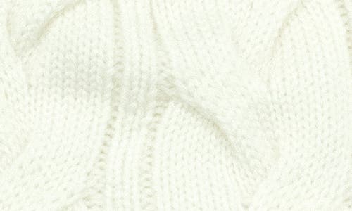 Portolano Cable Knit Cuff Beanie In White