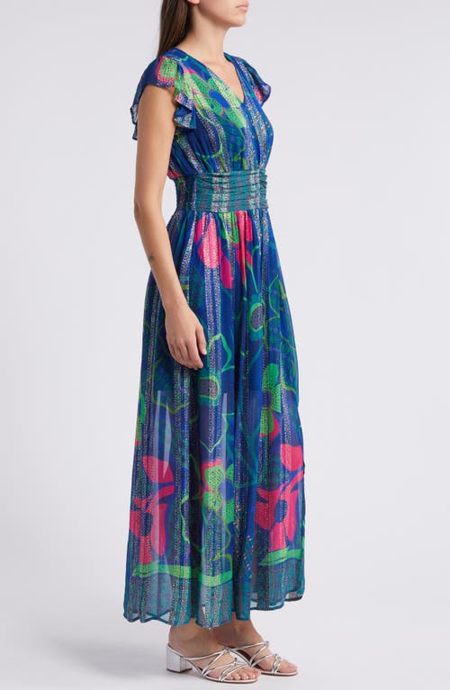 Shop Ciebon Jennsen Floral Maxi Dress In Navy