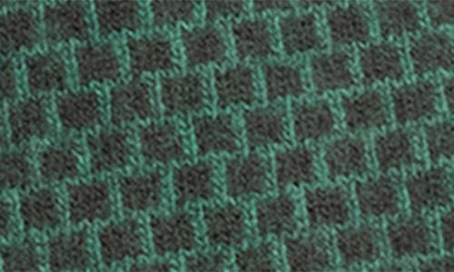 Portolano Geometric Knit Scarf In Dark Brown/green