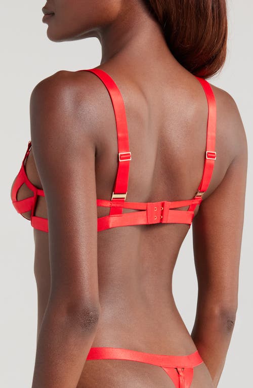 Bluebella Ariana Wired Bra With Strapping Details In Red