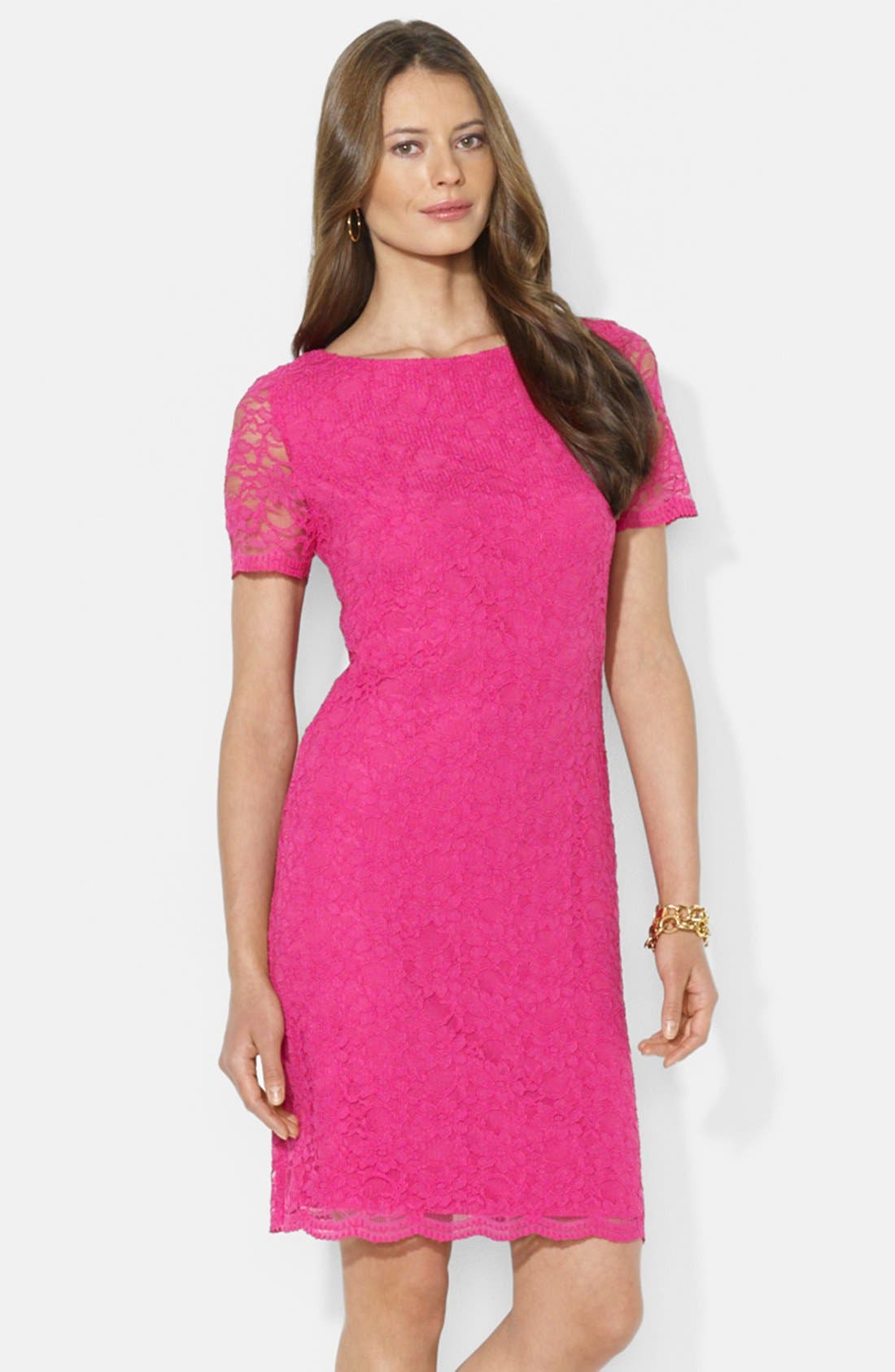 lauren ralph lauren scalloped lace dress