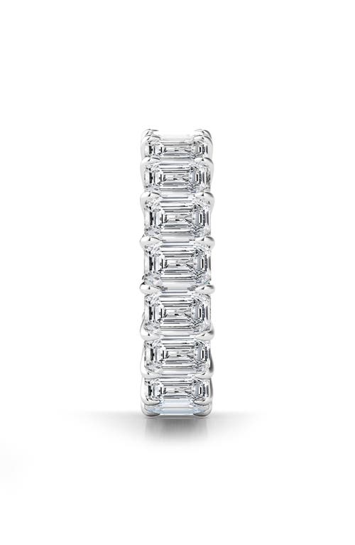 HAUTECARAT HAUTECARAT EMERALD CUT LAB CREATED DIAMOND 18K GOLD ETERNITY BAND